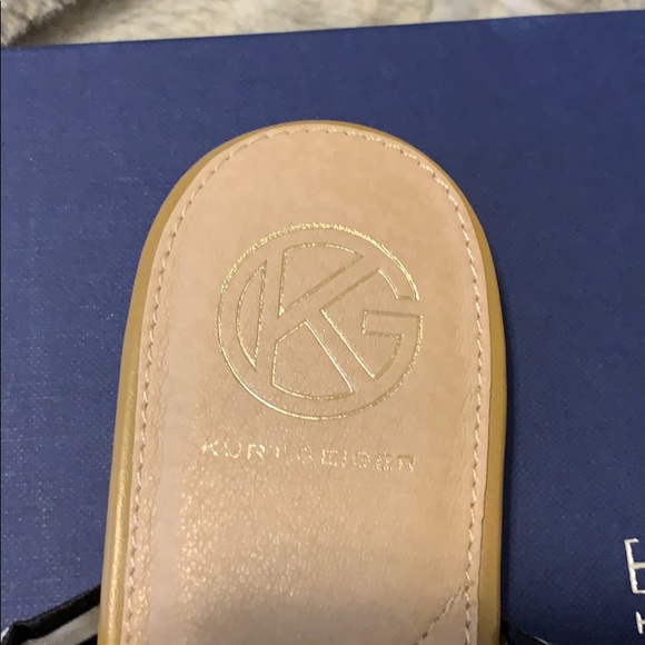 🎉HP🎉 Kurt Geiger Bow Tan Brown Mule Shoes Size EU 39 - Picture 4 of 8